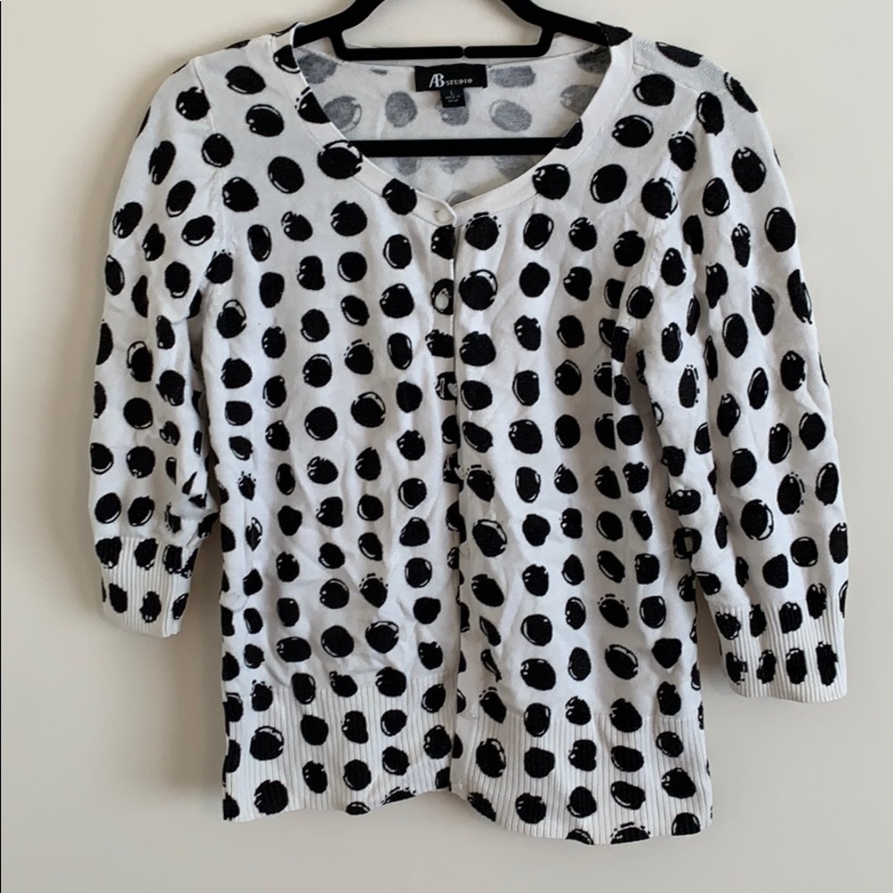 Black and white cardigan